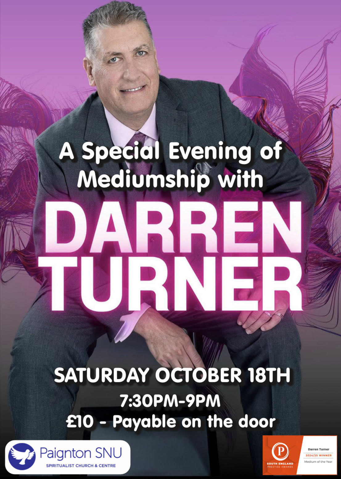 Special Evening Demonstration of Mediumship with Darren Turner from Burnham On-Sea