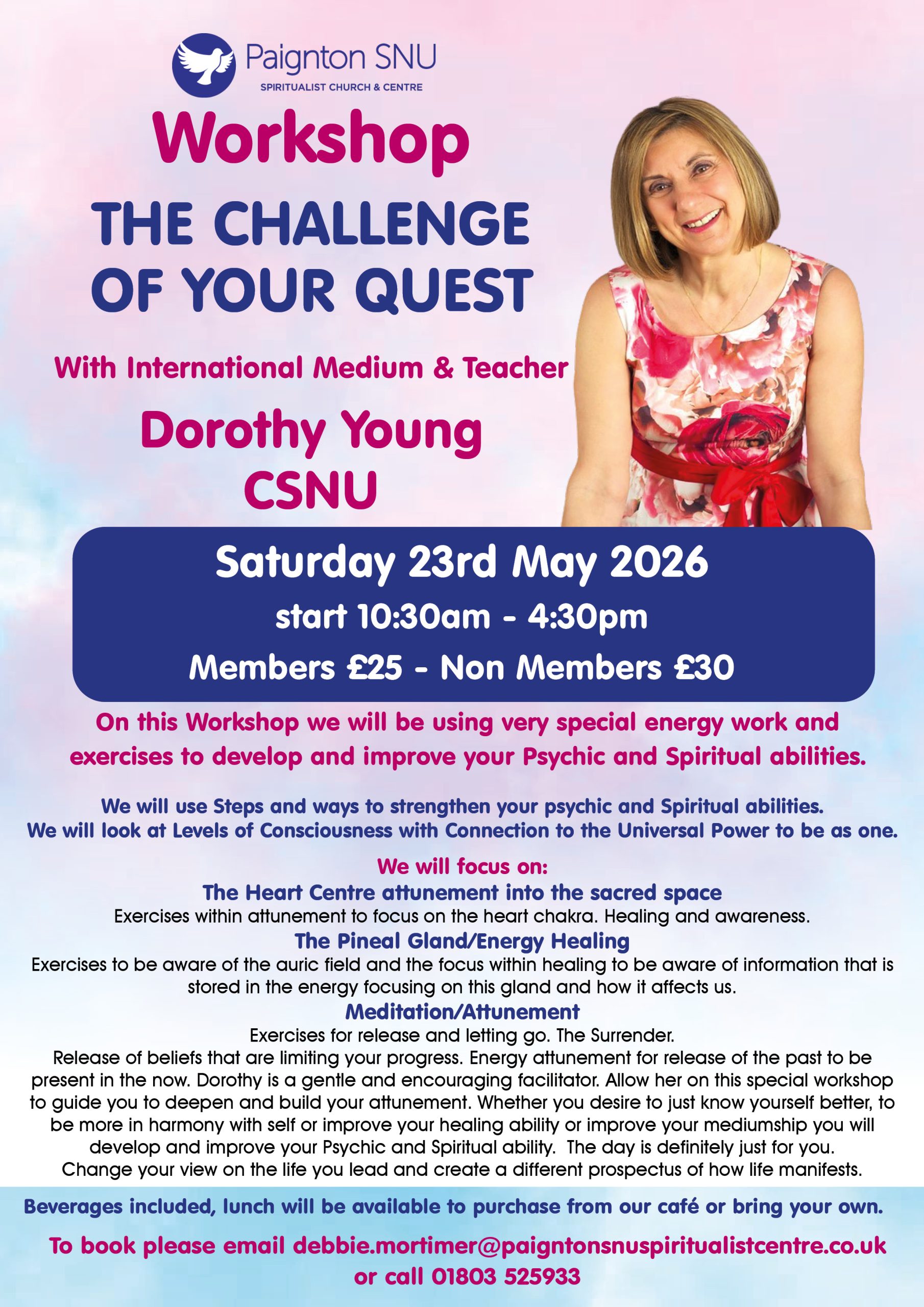 Workshop with International Medium & Teacher Dorothy Young CSNU from Brighton